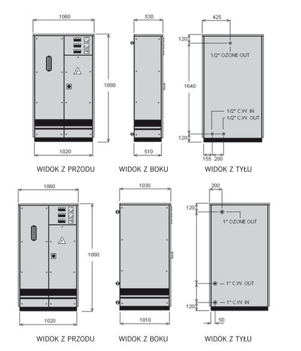 generator ozonu m6 wymiary